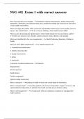 NSG 441 Exam 1 with correct answers&period;