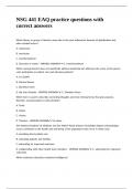 NSG 441 EAQ practice questions with correct answers&period;