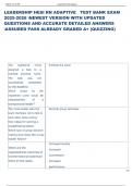 Exam &lpar;elaborations&rpar; LEADERSHIP HESI   