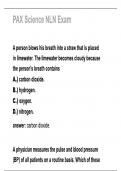 PAX Science NLN Exam latest 2025 well researched questions and well detailed answers graded A&plus;