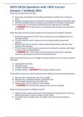 D076 OA&vert;56 Questions with 100&percnt; Correct Answers