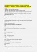 CSM BIOLOGY 250 ANATOMY EXAM 1 WITH ALL CORRECT & VERIFIED ANSWERS &lpar;UPDATED TO PASS&rpar; 