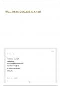 WGU D635 QUIZZES & ANS&excl;&excl;
