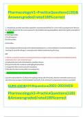 Pharmacology V2 &ndash; Practice Questions &lpar;120&rpar; & Answers &vert; Graded&sol;Rated 100&percnt; Correct