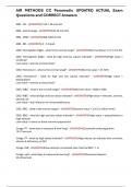 AIR METHODS CC Paramedic UPDATED ACTUAL Exam Questions and CORRECT Answers