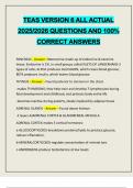 TEAS VERSION 6 ALL ACTUAL 2025&sol;2026 QUESTIONS AND 100&percnt; CORRECT ANSWERS