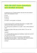 HESI RN EXIT Exam Questions and Verified Answers