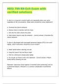HESI 799 RN EXIT EXAM COMPILATION BUNDLE