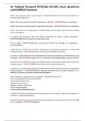 Air Medical Transport UPDATED ACTUAL Exam Questions and CORRECT Answers