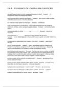 FBLA - ECONOMICS OF JOURNALISM QUESTIONS