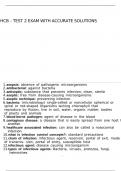HCB - Test 2 exam with accurate solutions
