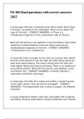 NU 665 final questions with correct answers 2025