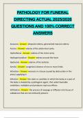PATHOLOGY FOR FUNERAL DIRECTING ACTUAL 2025&sol;2026 QUESTIONS AND 100&percnt; CORRECT ANSWERS
