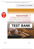 Essentials of Maternity&comma; Newborn&comma; and Women's Health Nursing &ndash; Test Bank &lpar;6th Edition&comma; Susan Ricci&rpar; &vert; Full Exam Review Questions
