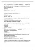 CHIMA NCE DATA & EHR QUESTIONS & ANSWERS