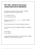 PSY 290 - EXAM III &lpar;Stuetzle&rpar; QUESTIONS WITH ANSWERS&period;