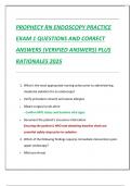 PROPHECY RN ENDOSCOPY PRACTICE  EXAM 1 QUESTIONS AND CORRECT  ANSWERS &lpar;VERIFIED ANSWERS&rpar; PLUS  RATIONALES 2025