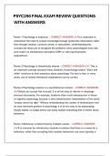 PSYC290 FINAL EXAM REVIEW QUESTIONS WITH ANSWERS