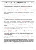 california food handler UPDATED ACTUAL Exam Questions and CORRECT Answers