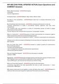 HM 480 CHIA FINAL UPDATED ACTUAL Exam Questions and CORRECT Answers