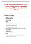 ATI PN Pediatric Proctored Exam 2025 &ndash; 150 Verified Questions & Rationalized Answers &vert; Full Test Bank &vert; Pass with Confidence