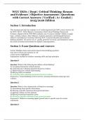WGU EKO1 &sol; D256 &ndash; Critical Thinking&colon; Reason and Evidence &ndash; Objective Assessment &ndash; Verified Questions with Correct Answers &ndash; 2025&sol;2026 Edition