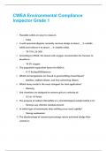 CWEA Environmental Compliance Inspector Grade 1 &vert; Questions and Answers &vert; 2025 Update &vert; 100&percnt; Correct&period;