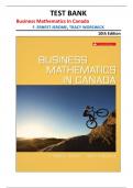 TEST BANK for Business Mathematics in Canada&comma; 10th Edition by F&period; Ernest Jerome and Tracy Worswick &vert;all chapters covered&vert;