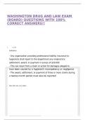 WASHINGTON DRUG AND LAW EXAM &lpar;BOARD&rpar; QUESTIONS WITH 100&percnt; CORRECT ANSWERS&excl;&excl;