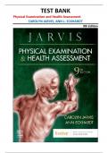 TEST BANK for Physical Examination and Health Assessment&comma; 9th Edition by Carolyn Jarvis and Ann L&period; Eckhardt &vert;all chapters covered&vert;