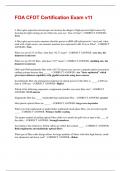 FOA CFOT Certification Exam v11 &vert; Questions and Answers &vert; 2025 Update &vert; 100&percnt; Correct&period;