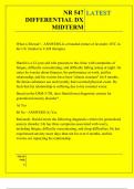 NR 547 DIFFERENTIAL DX MIDTERM QUESTIONS AND ANSWERS 2025