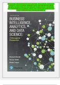 COMPLETE TEST BANK FOR BUSINESS INTELLIGENCE&comma; ANALYTICS&comma; AND DATA SCIENCE&colon; A MANAGERIAL PERSPECTIVE 4TH EDITION BY RAMESH SHARDA&comma; DURSUN DELEN&comma; EFRAIM TURBAN&vert;&vert;VERIFIED&vert;&vert;GRADED