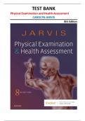 TEST BANK for Physical Examination and Health Assessment&comma; 8th Edition by Carolyn Jarvis &vert;all chapters covered&vert;