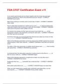 FOA CFOT Certification Exam v11 Questions and Answers Latest Guide 100&percnt; Verified
