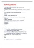 FOA STUDY EXAM QUESTIONS WITH 100&percnt; VERIFIED ANSWERS&excl;&excl;