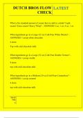 DUTCH BROS FLOW CHECK QUESTIONS AND ANSWERS 2025
