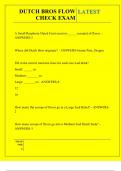 DUTCH BROS FLOW CHECK EXAM QUESTIONS AND ANSWERS 2025
