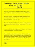 PORTAGE LEARNING PSYC 140 FINAL EXAM QUESTIONS AND ANSWERS 2025