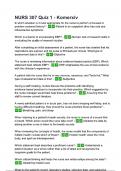 NURS 307 Quiz 1 - Komerxiv Questions and Answers 100- Verified&comma; &lpar;Complete Study Guide 2024 - 2025&rpar;