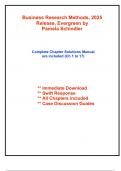 Solutions for Business Research Methods&comma; 2025 Release&comma; Evergreen by Schindler &lpar;All Chapters included&rpar;
