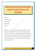 SWIFT RIVER 2&period;0&colon; JULIA MONROE EXAM 2025 QUESTIONS AND ANSWERS