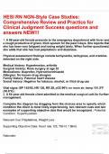 HESI RN NGN-Style Case Studies Comprehensive Review and Practice for Clinical Judgment Success questions and answers NEW&excl;&excl;&excl;&period;pdf