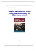 Test Bank for Canadian Human Resource Management 12th Edition &lpar;Schwind&rpar; &ndash; Complete Chapters 1&ndash;13 &vert; Updated 2025&sol;2026