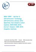 WGU C954 - Section 6&colon; Infrastructure Technology Infrastructure Library &lpar;OA&rpar; Questions And Answers Latest Updates 2025&sol;2026 With Correct Answers 100&percnt; With Complete Solutions