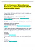 NR 601 Final exam &sol; Q-Bank Practice Questions & Correct Answers&sol;Grade A&plus; Assured&sol;Latest Version