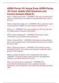 AORN Periop 101 Actual Exam AORN Periop  101 Exam Latest Update 2025 Questions and  Correct Answers Rated A&plus; 