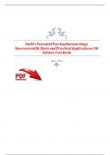 FULL TEST BANK Stahl's Essential Psychopharmacology&colon; Neuroscientific Basis and Practical Applications 5th Edition by Stephen M&period; Stahl &sol;With all chaptered