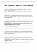 Acct 201 Exam 2 WVU with correct answers