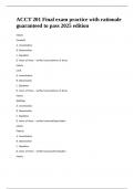 ACCT 201 Final exam practice with rationale guaranteed to pass 2025 edition